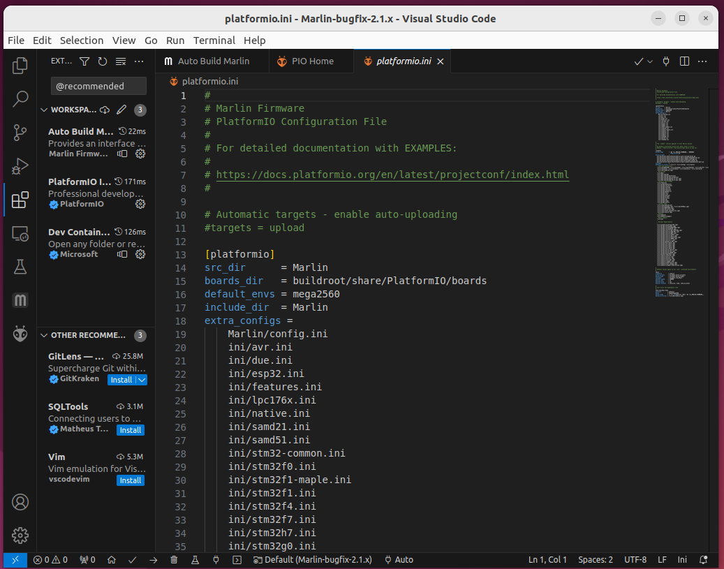 Setting up Visual Studio Code IDE on Ubuntu 22.04 for Marlin